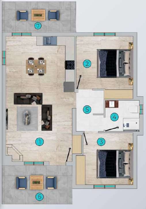 Grundriss der Villa